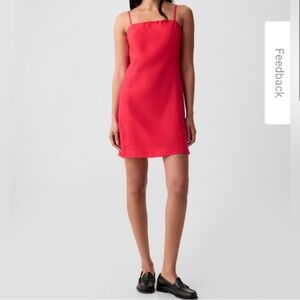 NWT Gap Red Linen Shift Dress